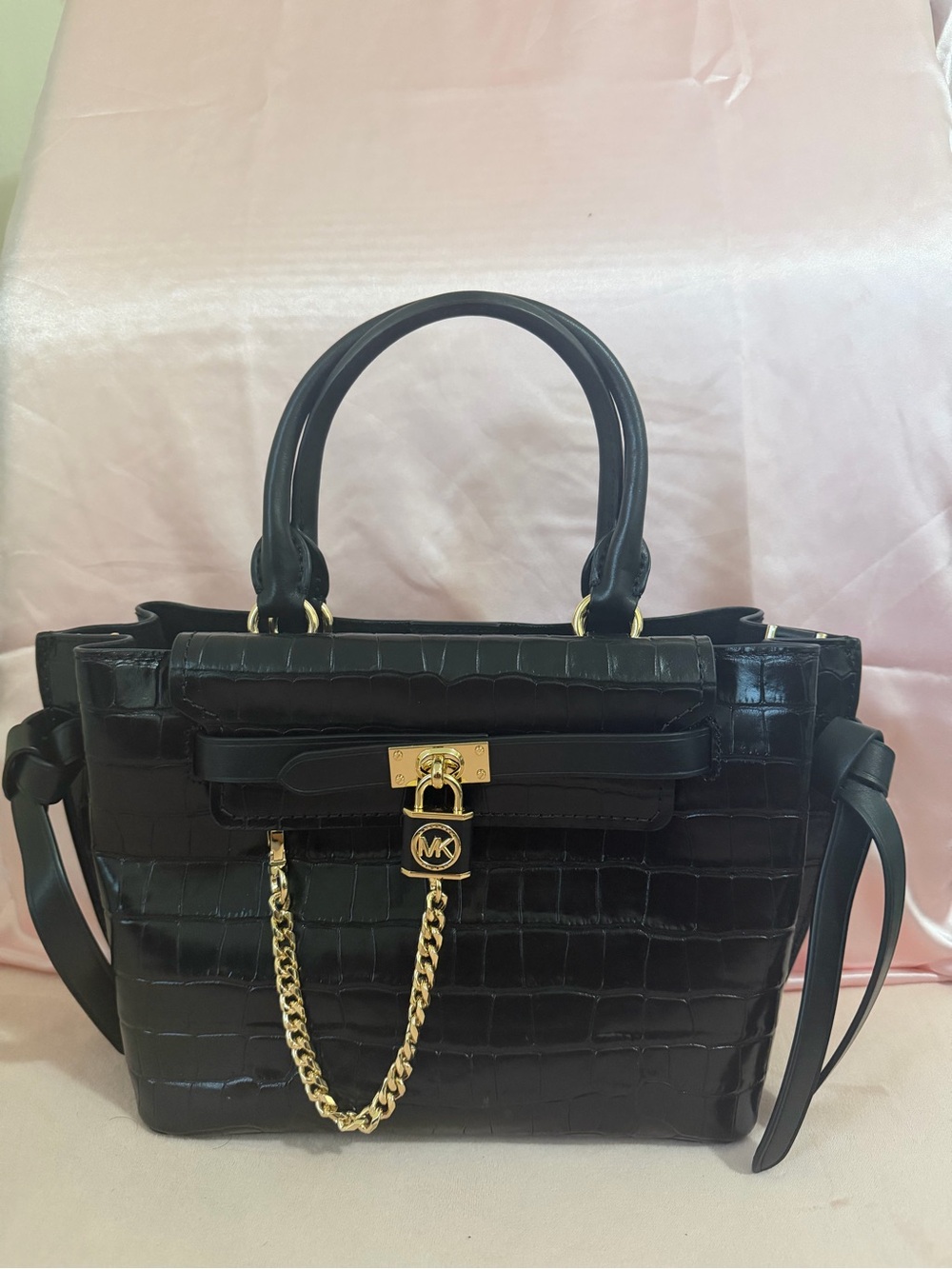 Michael Kors Hamilton Legacy Small Belted Satchel - Embossed Leather